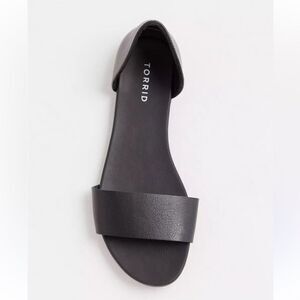 Torrid‎ Plus Size - D'Orsay Open Toe Flat Sandals Sz 10.5W